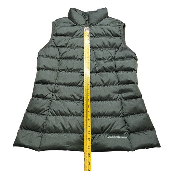 Eddie Bauer Women’s EB650 Down Puffer Vest Green Full Zip Size Medium outdoors - Picture 6 of 12
